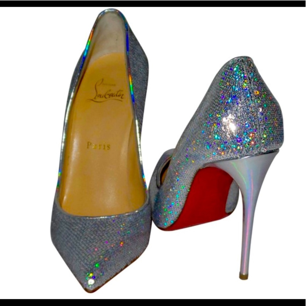 Rams new with box and dust bag, hot silver pigalle follies pumps